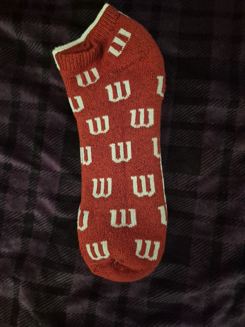 Wilson  3 Pack No-Show Socks Red, White, And Grey